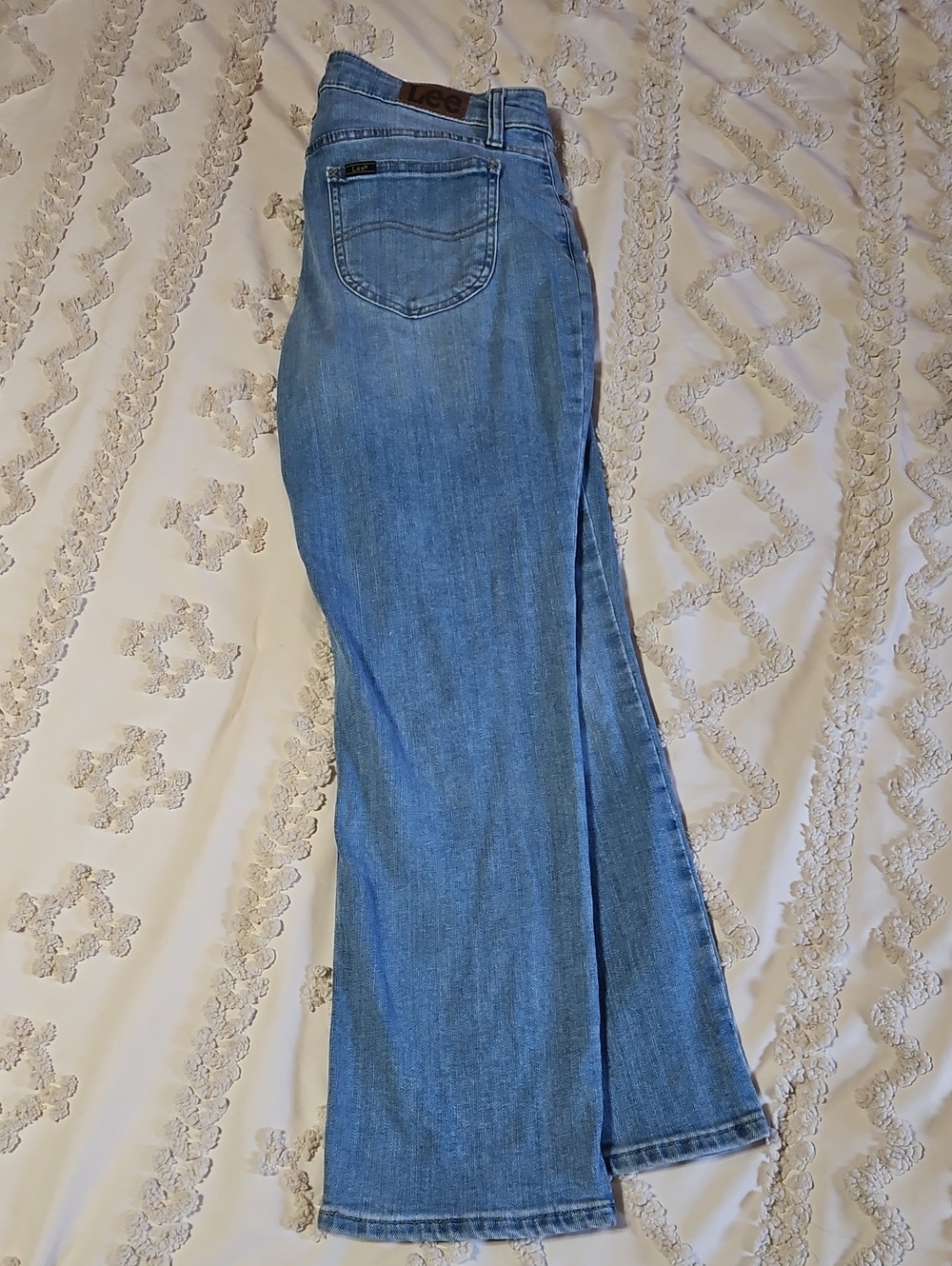 Lee Brand Mid Wash Flared Jeans Womens 8P